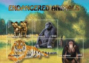 Gambia 2014 - Endangered Animal - Sheet of 4 stamps - MNH