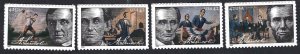 United States #4380-83 42¢ Abraham Lincoln (2009). 4 singles. MNH