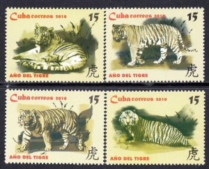 Cuba 2010 - Chinese New Year - Year of the Tiger - MNH Set