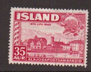 Iceland   #254  used  1949   UPU  35a