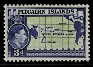 PITCAIRN ISLANDS GVI SG5, 3d yellow-green & blue, M MINT.