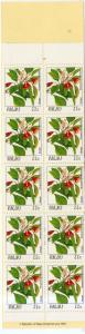 PALAU 132a COMPLETE BOOKLET MNH SCV $6.50 BIN $3.50 FLOWERS