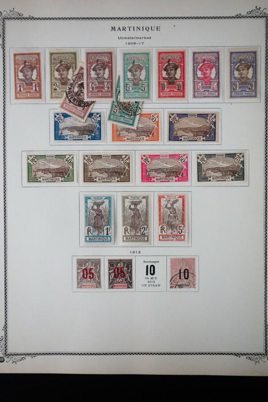 Martinique 1800's to 1940's Stamp Collection