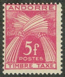 SPANISH ANDORRA J37 MNH BIN $1.50