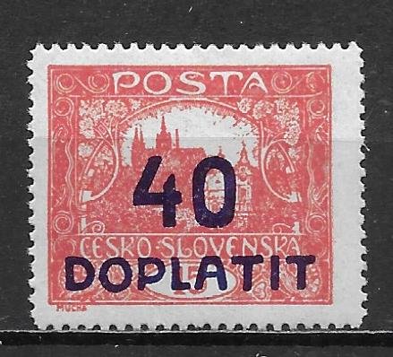 Czechoslovakia J43 Perf 13 3/4x13 1/2 Michel 35C MNH