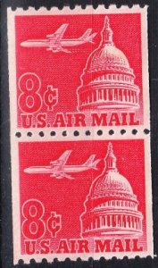 US #C65a Mint XF NH OG, Coil Pair    11006