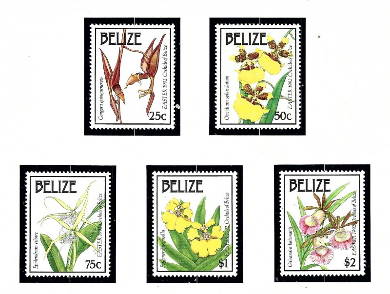 Belize 985-90 MNH 1992 Easter (Orchids)