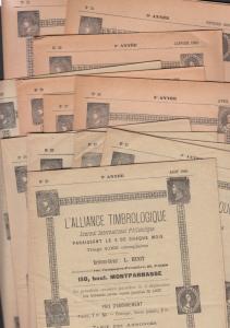 Alliance Timbrologique - 1898 #1/11, 1899 #12/22, 1900 23/34, 1901 35/36