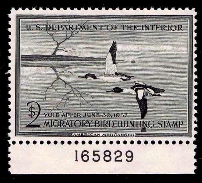 RW23 MINT **PNS** FEDERAL DUCK STAMP OF 1956 - OGNH  - F/VF - $65.00 (ESP#0683)