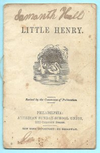 Little Henry American Sunday School Union Toy Books Philadelphia Samantha Hall