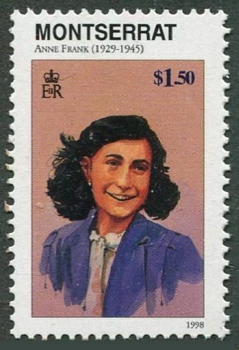 Montserrat 944,MNH. Famous People of the 20th Century.1998. Anne Frank.