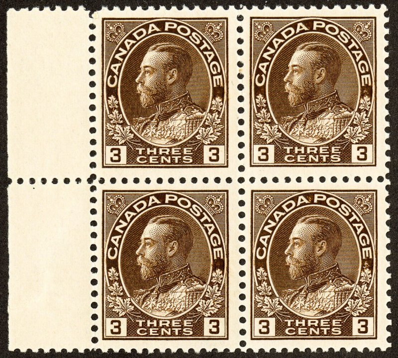 Canada Stamps # 108 MNH XF Block Of 4 Mint State Scott Value $260.00