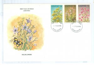 Lesotho 248-49/251 1978 Flowers FDC U/A postal comm soc FDC