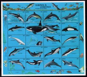 Palau 289 Dolphins and Porpoises Souvenir Sheet MNH VF