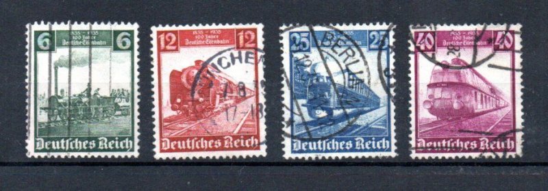 GERMANY - 1935 - IIIrd REICH - TRAINS - 100 YEARS OF GERMAN RAILROAD - Used -