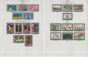 Anguilla Stamp Collection on 10 Scott & Harris Pages, British Colony, JFZ