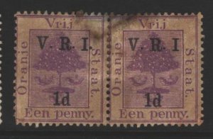 Orange Free State Sc#45i,45n MH pair - quite toned