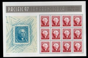 ALLY'S US Plate Block Scott #3139-40 50c & 60c Pacific '97 S/S MNH F/VF [P21-2]