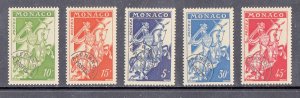 Monaco Scott #400-404 MNH