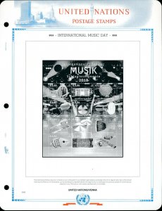 WHITE ACE 2018 United Nations Inscription Blocks Album Supplement UNIB-64  NEW!