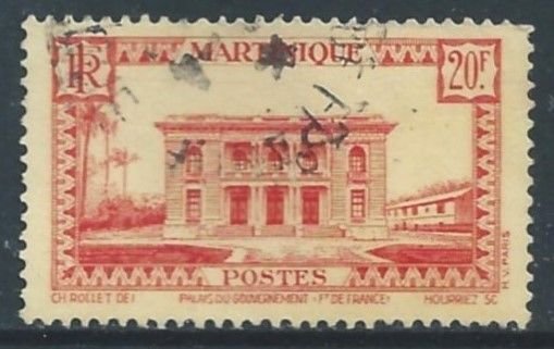 Martinique #172 Used 20fr Government Palace