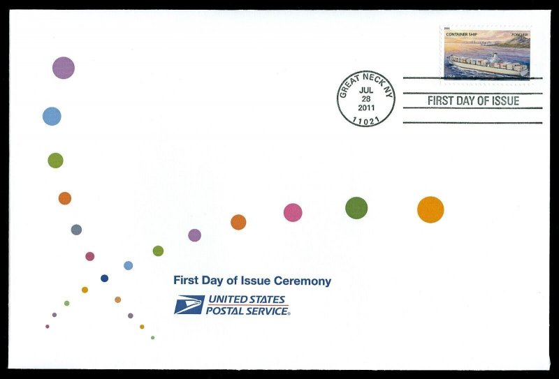 Scott 4551 Forever Container Ship First Day Cover with Ceremony Program Insert