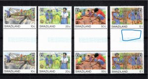 Swaziland 1985 MNH Sc 485-8 gutter pairs-3