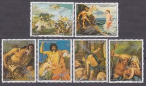 1976 Paraguay 2824-2828,2830 Overprints - Space projects / Painting 4,30 €