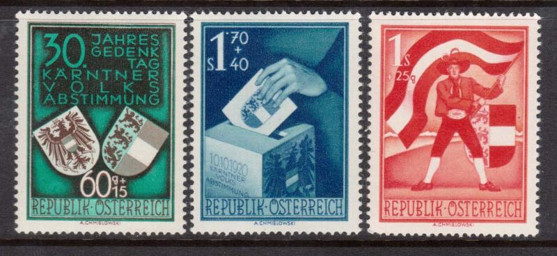 Austria #269 - #B271 VF Mint Set