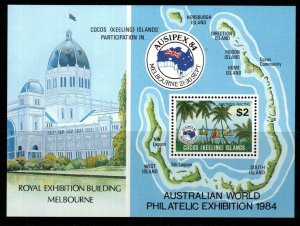 COCOS (KEELING) ISLANDS SGMS121 1984 AUSIPEX INTERNATIONAL STAMP EXHIBITION MNH