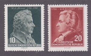 Germany DDR 278-79 MNH 1956 200th Birth Anniversary Amadeus Mozart - Composer