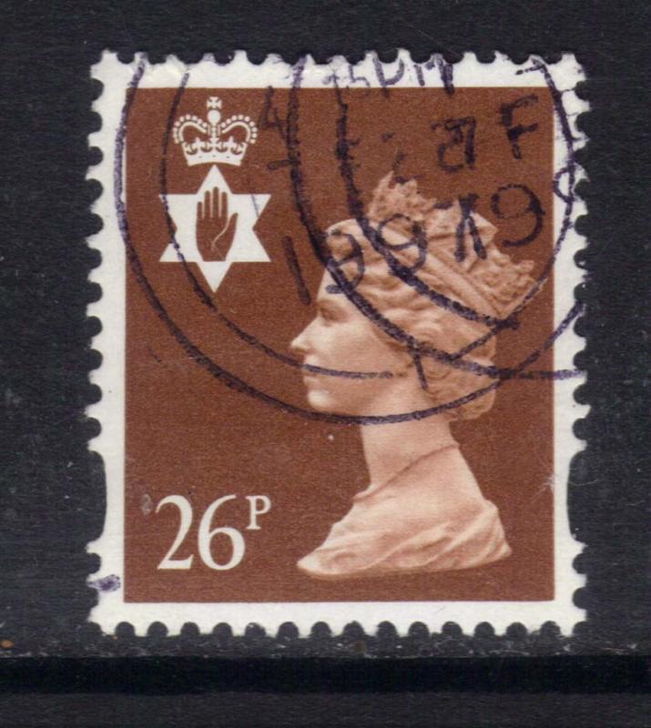 Northern Ireland GB 1996 QE2 26p Red Brown Machin used SG NI 73 ( D907 )