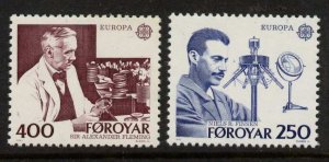 Faroe Islands 95-6 MNH EUROPA, Medicine, Nobel Prize Winners