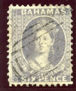 Bahamas 1862 QV 6d lavender-grey very fine used. SG 11. Sc 7.