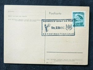 1946 Exportmusterschau Vienna Austria Postcard Cover