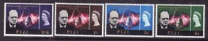 Fiji-Sc#215-18- id7-unused NH Omnibus QEII set-Winston Churchill-1966-