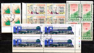 CANADA. Various block of four.