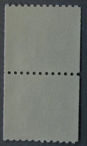 United States #1298b 6 Cent Roosevelt Coil Pair Tag Omitted MNH