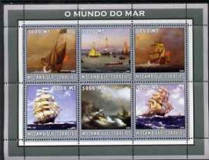 Mozambique 2002 Ships perf sheetlet containing 6 values u...