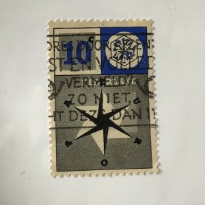 Netherlands 1957  Scott 372 used - 10c,  United Europe