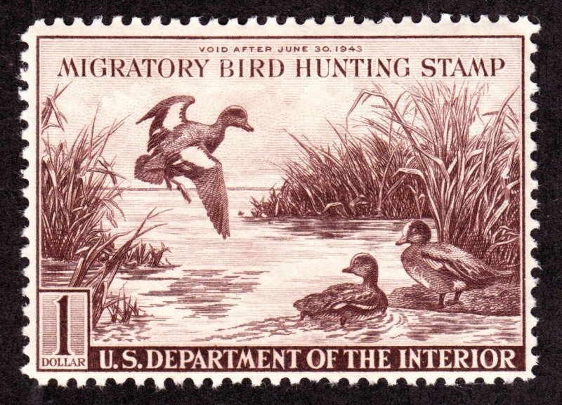 US RW9 $1 Duck Hunting Mint F-VF OG H SCV $120