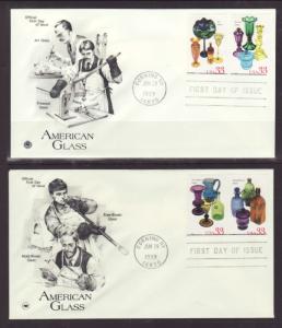 US 3325-3328 American Glass 1999 PCS U/A S/2 FDC 