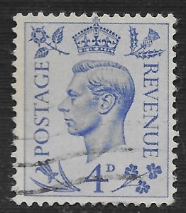 Great Britain #285 4p King George VI ~ Used