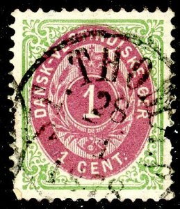 Danish West Indies, Scott #5b, Used, St. Thomas cancel