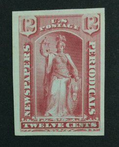 MOMEN: US STAMPS #12c PLATE PROOF ON INDIA LOT #43785