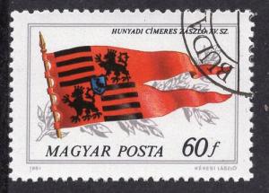 Hungary  #2689 1981 cancelled  Historical Hungarian flags  60fi.