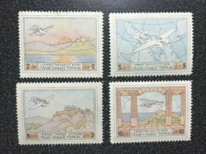 Greece Scott # C1-4 VF MOG Hinge Airplanes KS Philatelics #1's of the World