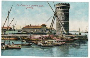 Postcard India 1905 Bombay Harbour Port Boats Entrance to Princess Dock