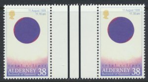 Alderney  SG A128  SC# 131 Eclipse MNH Gutter Pair see scan 