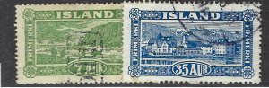 Iceland SC#144, 147 Used F-VF $17.50...Worth a Close Look!